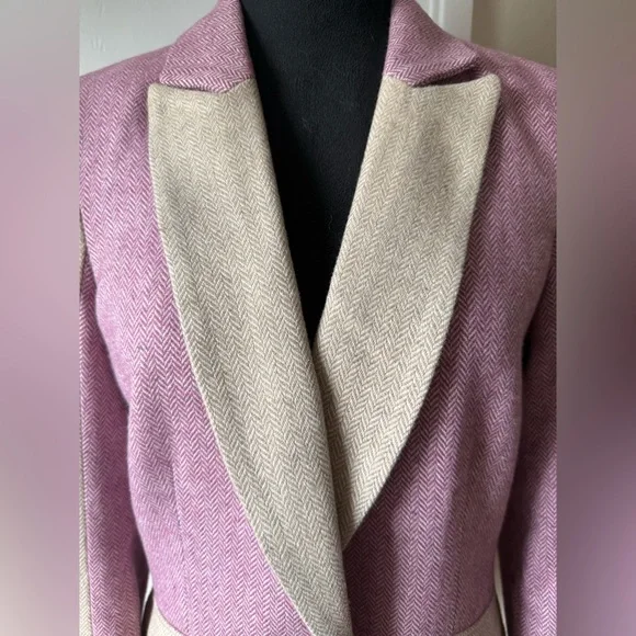 Cinq à Sept Lilac and Cream Blazer - Picture 5 of 13